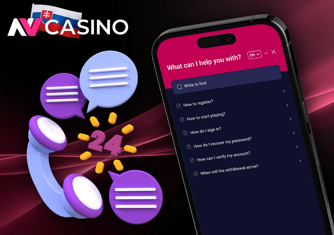 Zákaznícka podpora NV Casino dostupná nonstop cez chat a e-mail.