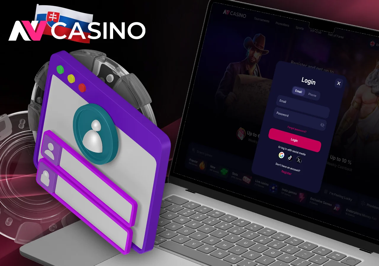 Proces registrácie a prihlásenia do NV Casino prispôsobený hráčom zo Slovenska.